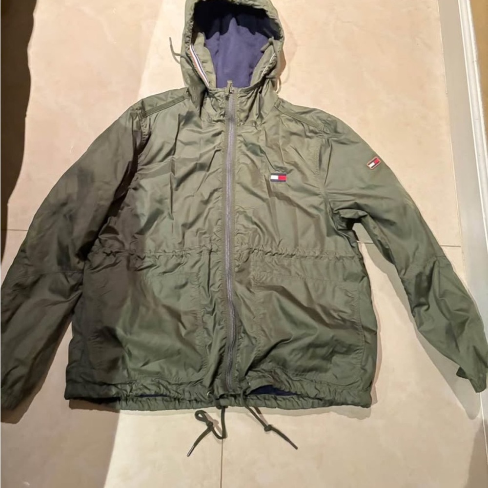 Olive Green Hooded Jacket
